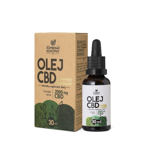 Kombinat Konopny Olej CBD Premium 2000 mg Full Spectrum (30 ml) – Suplement Diety
