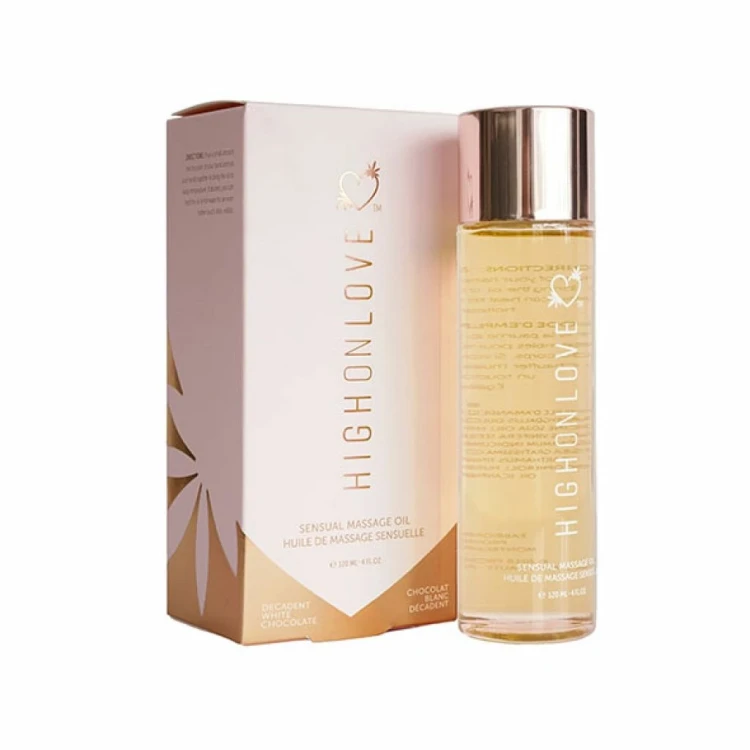 HighOnLove Luksusowy Olejek do Masażu Ciała - Decadent White Chocolate Biała Czekolada 120 ml