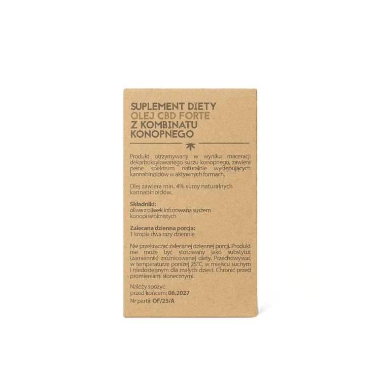 Kombinat Konopny Olej CBD Forte 1000 mg 30 ml – Suplement Diety