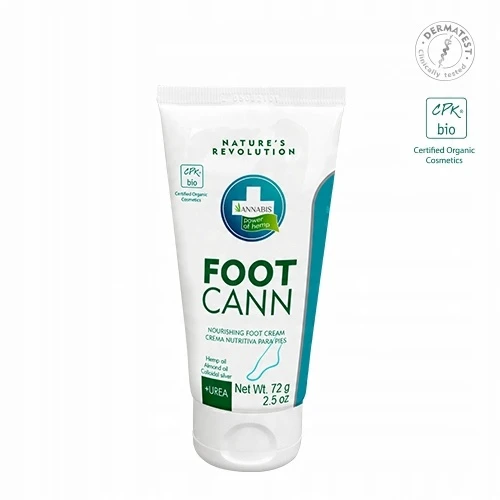 Annabis Footcann Organiczny Krem do Stóp z Mocznikiem 5% i Srebrem Koloidalnym 75 ml.jpg
