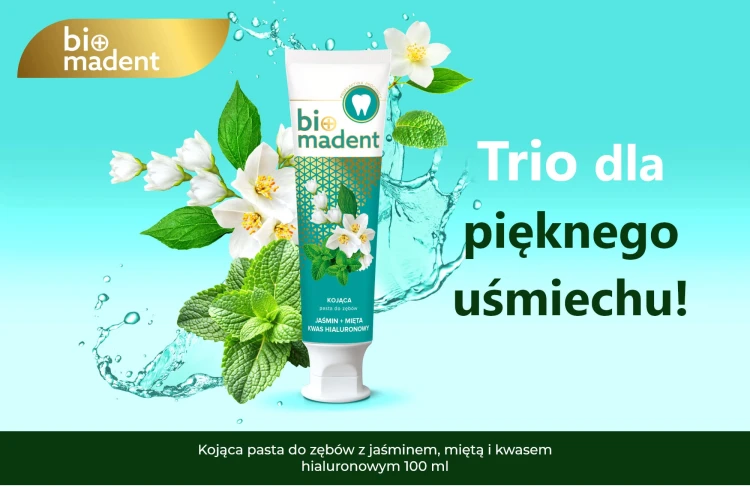 BIO MADENT Naturalna pasta do zębów Jaśmin + Mięta + Kwas hialuronowy 100 ml