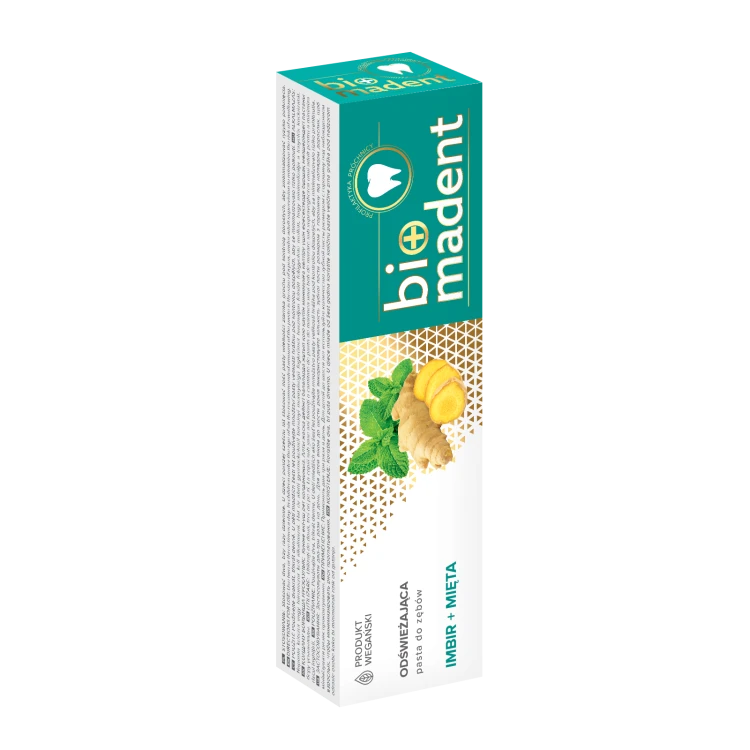 BIO MADENT Odświeżająca pasta do zębów Imbir + Mięta 100 ml