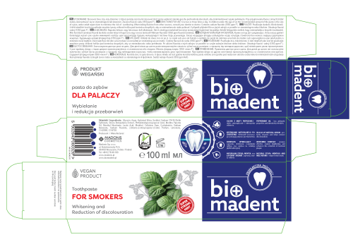 BIO MADENT Wybielająca pasta do zębów dla palaczy 100 ml