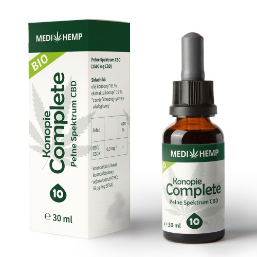 Medihemp 10 Complete Naturalny olejek CBD/CBDa 30 ml BIO Full Spectrum