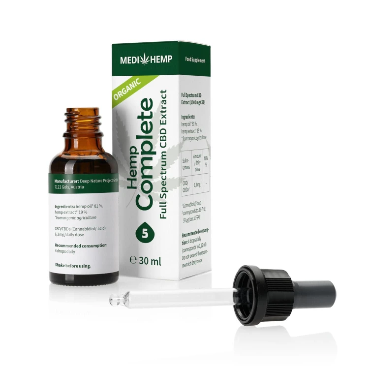Medihemp 5 Complete Naturalny olejek CBD/CBDa BIO Full Spectrum 30 ml
