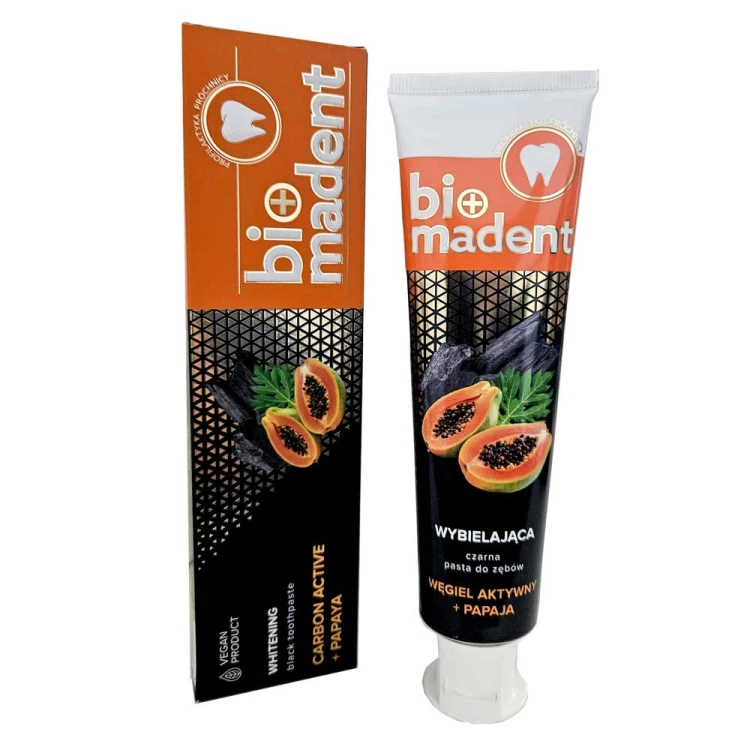 BIO MADENT Wybielająca konopna pasta do zębów z CBD i papają 100 ml