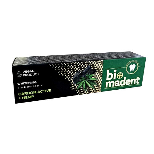 BIO MADENT Wybielająca konopna pasta do zębów z CBD i węglem z bambusa 100 ml