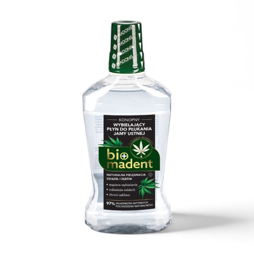 Bio Madent Konopny wybielający płyn do płukania jamy ustnej z CBD 500 ml