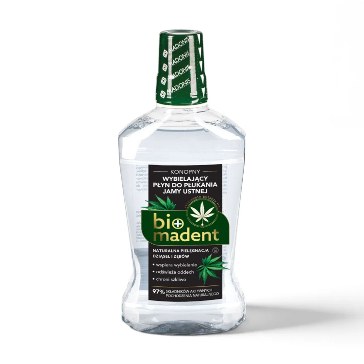 Bio Madent Konopny wybielający płyn do płukania jamy ustnej z CBD 500 ml
