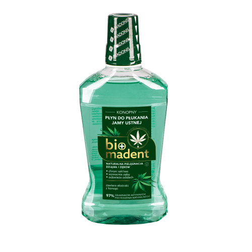 BIO MADENT Konopny płyn do płukania jamy ustnej z CBD 500 ml