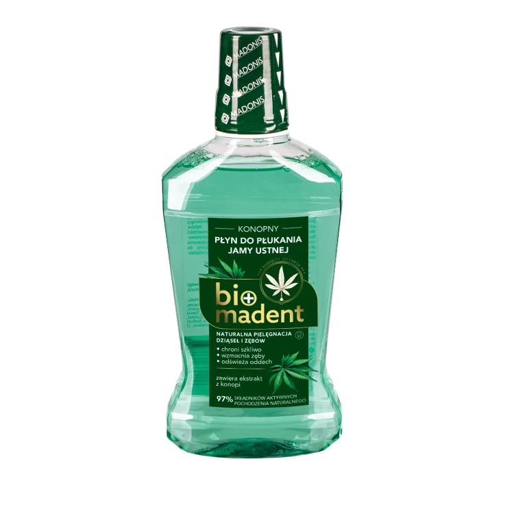 BIO MADENT Konopny płyn do płukania jamy ustnej z CBD 500 ml