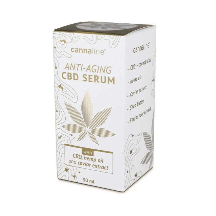 CANNALINE CBD Anti-Aging Serum z kawiorem i olejem konopnym 50 ml