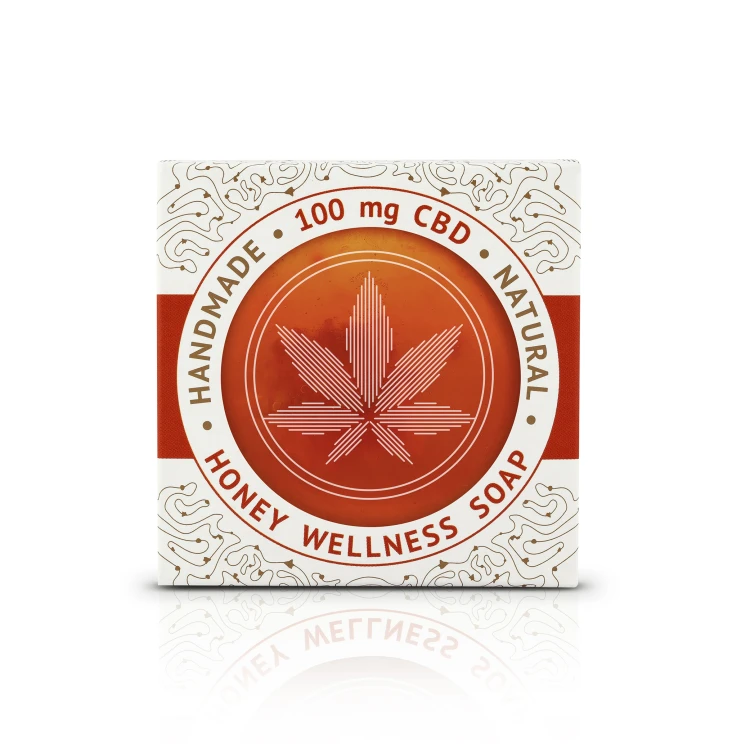 CANNALINE Rzemieślnicze Mydło Konopne z 100 mg CBD Honey Wellness 110 g