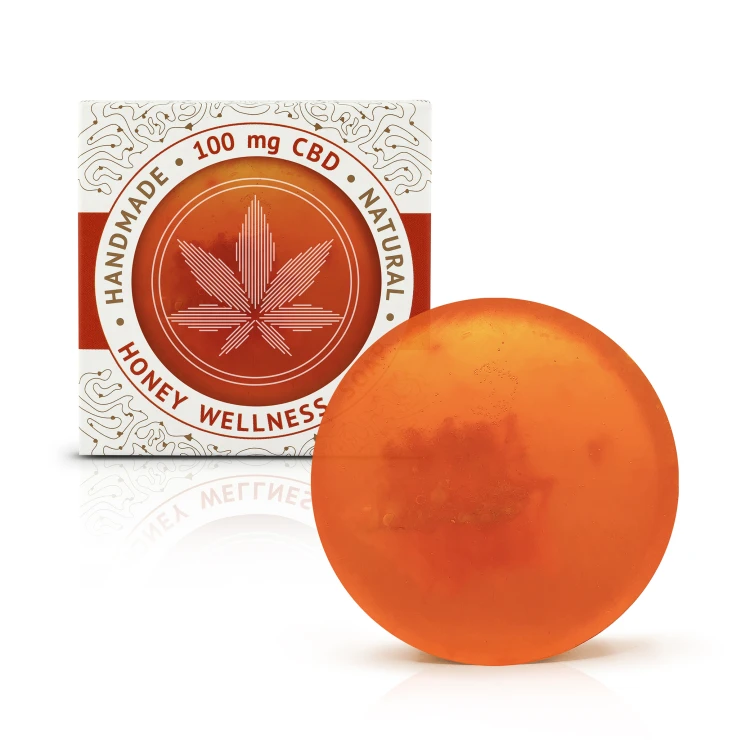 CANNALINE Rzemieślnicze Mydło Konopne z 100 mg CBD Honey Wellness 110 g